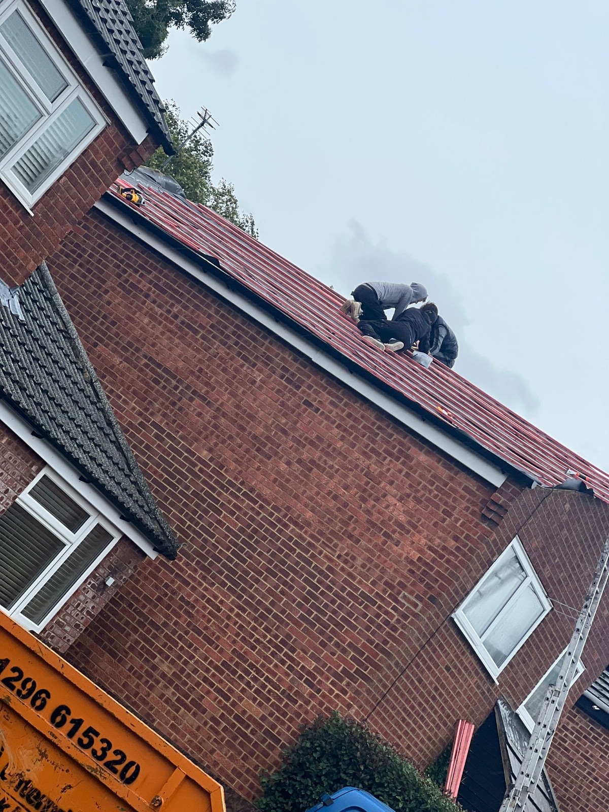 Guttering work in progress