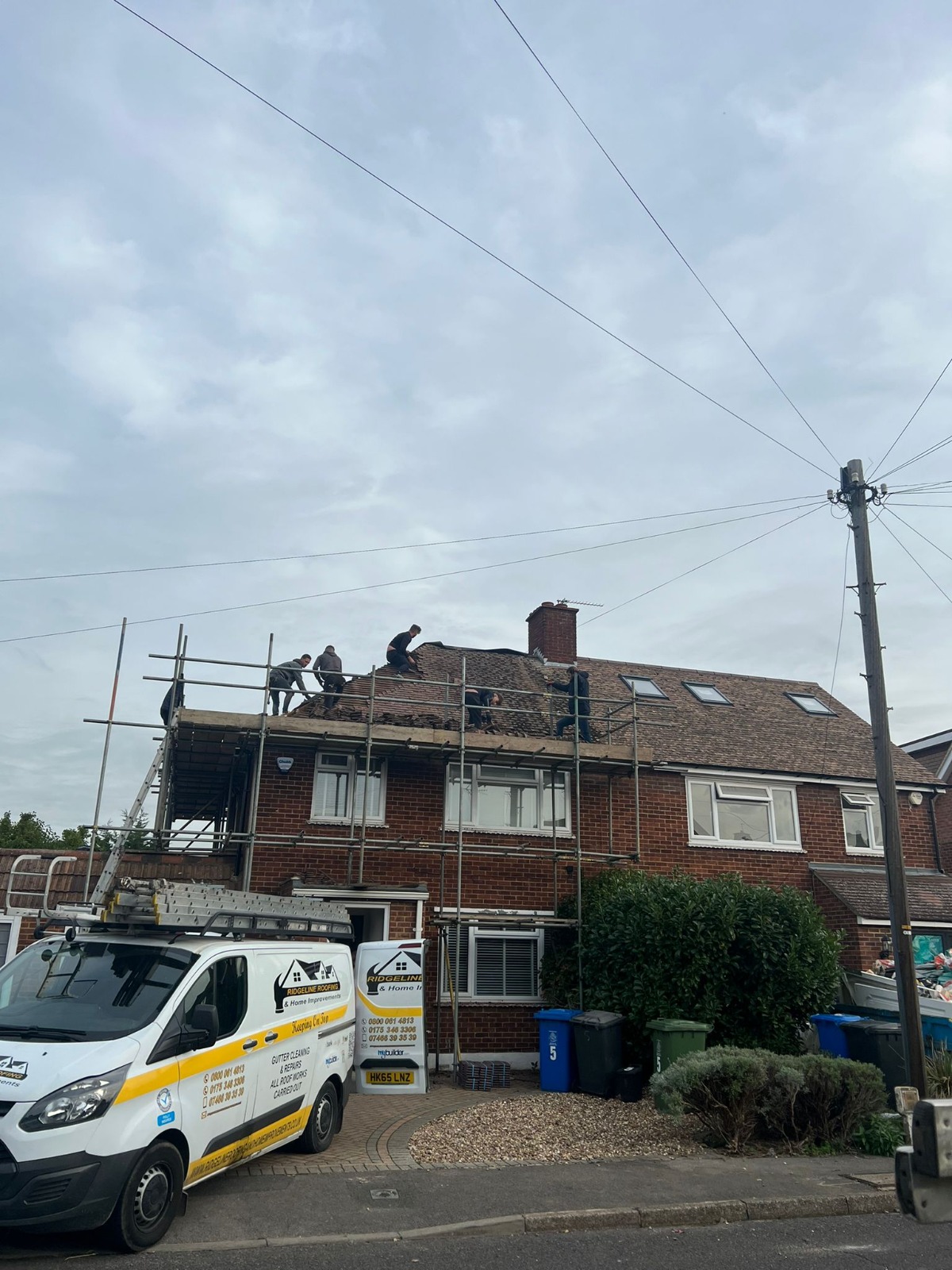 Ridgeline Roofing crew on site